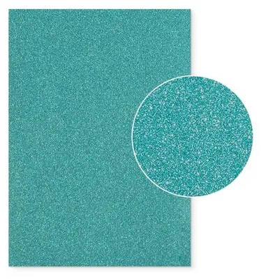 Produktbild von Plottermarie Plotterfolie Mega Glitter für kreative Veredelungen – Plotterfolie für Textildruck, T-Shirts, Baumwolle, Polyester, DIY & Spezialeffekte A4 - 962 Beach Blue