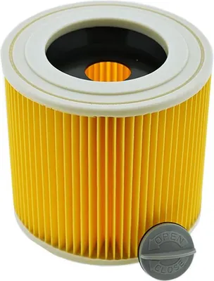 Produktbild von AllSpares Aktivkohlefilter geeignet für Kärcher 64145520, 6.414-552.0 | Ersatz für Staubsauger WD2, WD3, A1000, A2004, MV2, MV3 | 120x113 mm
