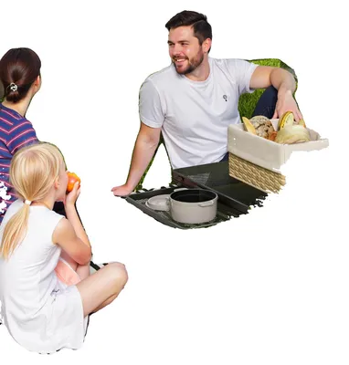 Obrázek produktu pro Kempingový stůl, kovová konstrukce, skládací, černý