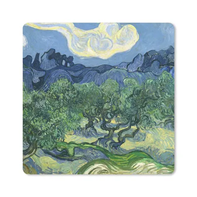 Produktbild von MuchoWow® Mauspad Mousepad Die Olivenbäume - Vincent van Gogh 30x30 cm - Mousepads - Maus Mat - Pad - Mausunterlage - Gaming
