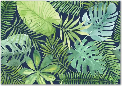 Produktbild von Tulup® Glas-Bild - 100 x 70 - Wandbild aus Glas - Wandkunst - Wandbild hinter gehärtetem Sicherheitsglas - Blumen & Pflanzen - Tropische Blätter - Grün