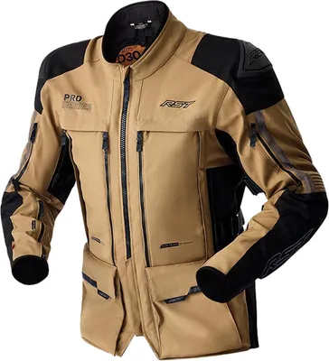 Zdjęcie produktu dla Kurtka motocyklowa RST Pro Series Adventure, wykonana z wodoodpornego materiału tekstylnego, kolor: beżowy/czarny, rozmiar: L