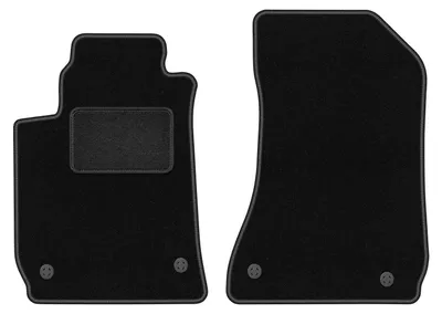 Produktbild von Velours-Fußmatten Vorne passend für Alfa Romeo 159 (Limousine, Kombi, Kombi, Sportwagon, Bj. 2006-2011) –  schwarz, passgenau, mit Befestigungen set 2 Stk. - STANDARD