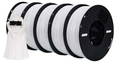 Obrázek produktu pro 3D tiskový filament, průměr 1,75 mm, pevný materiál, bílý ABS