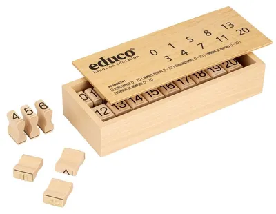 Image de Educo Apprendre les mathématiques - tampons de chiffres 0 - 20 - jeu Montessori