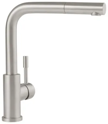 Immagine prodotto di Robinetteries de cuisine Villeroy & Boch Steel Shower, pivotement 360°, saillie 232mm, douchette extractible, 969701LC, 969701LC