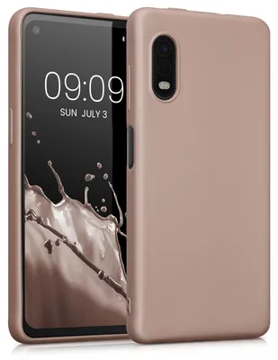 Produktbild von kwmobile Handyhülle für Samsung Galaxy Xcover Pro Hülle - Silikon Case metallisch schimmernd - Schutzhülle Cover - Metallic Rosegold