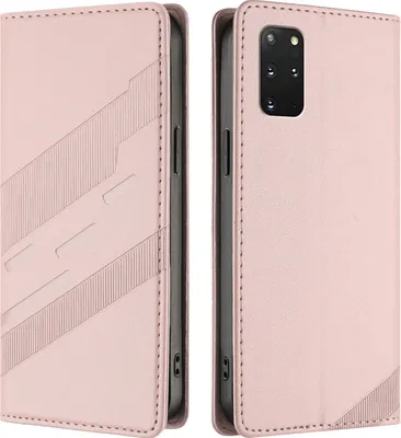 Produktbild von Hülle für Samsung Galaxy S20+, Kunstleder Brieftaschen Handyhülle mit Kartenfach und Standfunktion Pink