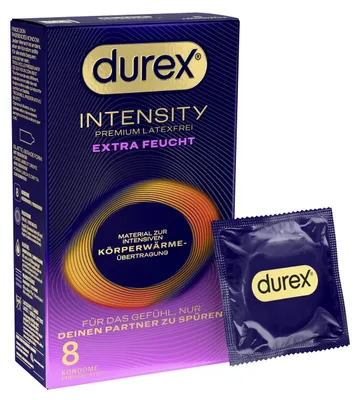 Productafbeelding van Durex Intensity, extra glijmiddel, 8 stuks