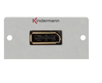 Produktbild von Kindermann Konnect Anschlussblende DisplayPort mit Kabelpeitsche Halbblende 54 x 54 mm Aluminium eloxiert