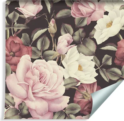 Immagine prodotto di 10m VLIES WALLPAPER rotolo ornamenti stile vintage rose acquerello XXL