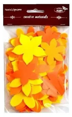 Imagen del producto de Flores amarillas y anaranjadas, 60 unidades - Galería Hobby