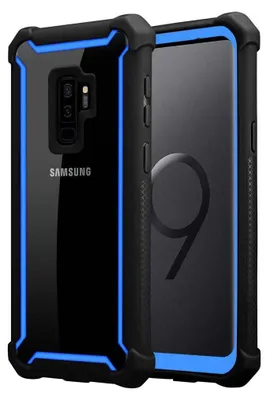 Obrázek produktu pro Cadorabo Case for Samsung Galaxy S9 PLUS Protective Case in Blue Pouzdro na mobilní telefon TPU Silicone Edge Glass Back Acrylic