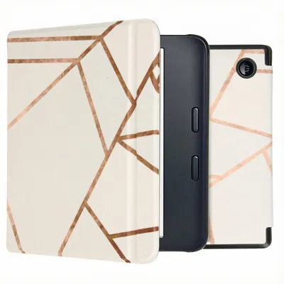 Productafbeelding van imoshion Design Slim Hard Case Sleepcover met stand voor de Kobo Libra 2 / Tolino Vision 6 - White Graphic