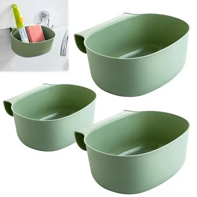 Immagine prodotto di Contenitore per rifiuti da cucina verde, set da 3 pezzi