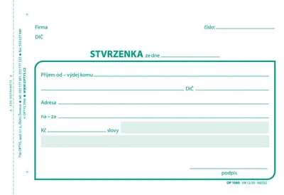 Produktbild von Stvrzenka Optys - A6 / NCR 100 listů / 1080