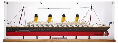 Image de Vitrine Blacked Brick L WOOD pour LEGO® 10294 Creator Expert – Titanic