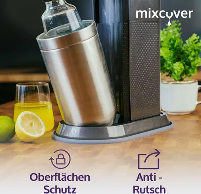 Produktbild von mixcover Silikonmatte, Abtropfmatte Grau kompatibel mit SodaStream Duo