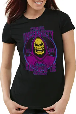 Produktbild von style3 Eternia University Damen T-Shirt he masters universe man skeletor anime, Größe:S