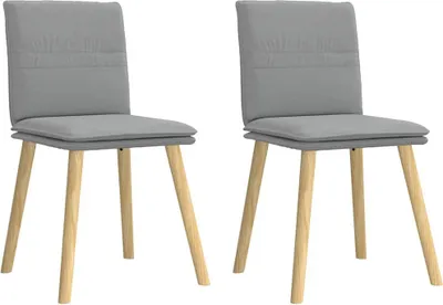 Image de Chaises à manger lot de 2 gris clair tissu