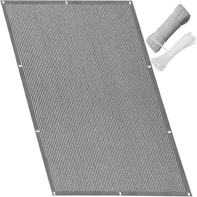 Obrázek produktu pro Venkovní zástěna – 110 x 220 cm – prodyšný polyester, světle šedá