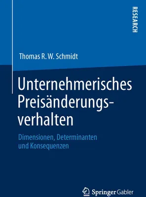 Produktbild von Unternehmerisches Preisänderungsverhalten