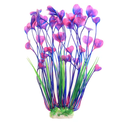 Produktbild von Aquarium Pflanzen Deko, künstliche aquariumpflanzen, plastikpflanzen Dekoration Fuer Aquariumlila