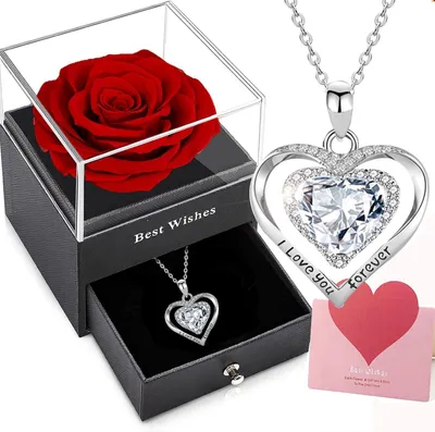 Produktbild von Willuck Ewige Rose Geschenkbox Konservierte Blumen Romantisch Geschenk