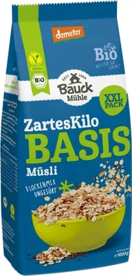 Immagine prodotto di Basis Müsli - Miscela di cereali delicata, confezione da 1 kg | BAUCK MÜHLE