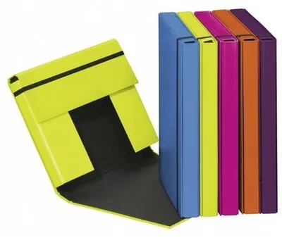 Produktbild von Heftbox Trend A4 Pappe farbig sortiert.