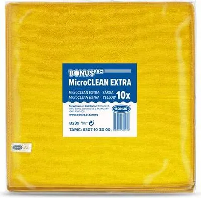 Produktbild von Wischtuch "MicroCLEAN Extra", gelb, universal, 10 Stück, 40 x 40 cm, BONUS B239