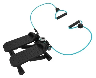 Produktbild von Cecotec Stepper Drumfit StepTrain 1000 Band, 100 kg, Schwarz, Blau, LCD, Kalorien, Evolutionen pro Minute (RPM), Step counter, Zeit, Metall, Akku
