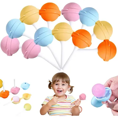 Produktbild von Lutscher-Eisform aus Silikon,wiederverwendbare Popsicle-und Eiscreme-Form,Lollipop-Form,Eisstiel-Maker, Dessert-und Süßigkeiten-Backzubehör (12 Stück)