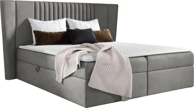 Produktbild von MIRJAN24 Boxspringbett Spark, Doppelbett mit zwei Bettkästen für die Bettwäsche, Ehebett mit Topper und Kopfteil (Magic Velvet 2217, Größe: 140x200 cm)