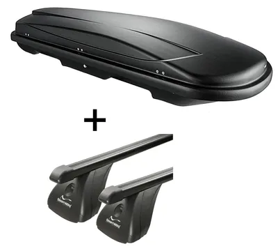 Obrázek produktu pro Střešní box VDPJUXT600 600 l uzamykatelný  + ocelové střešní nosiče Aurilis VDP kompatibilní s Mercedes Classe B (5dveřový) 2005-2011