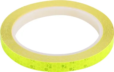 Produktbild von 2Rolls Fahrrad Radfahren Reflektierende Aufkleber Sicherheitsrad -Aufkleber -Streifenklebeband (gelb)