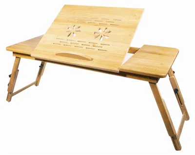 Immagine prodotto di Tavolino da letto XL in bambù per laptop e colazione