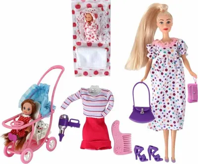 Obrázek produktu pro LEAN Toys 14770 Panenka Lucy v těhotenství - sada doplňků XXL