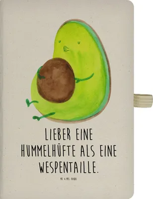Produktbild von Mr. & Mrs. Panda Tagebuch Avocado Pfeifen - Transparent - Geschenk, Abnehmen, Notizheft, Ernährung, notizbuch, Journal, Adressbuch, Rund, Skizzenbuch A5, Schwanger