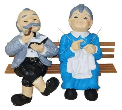 Immagine prodotto di Design nonno nonna figura statua scultura figure sculture decorazione B432a