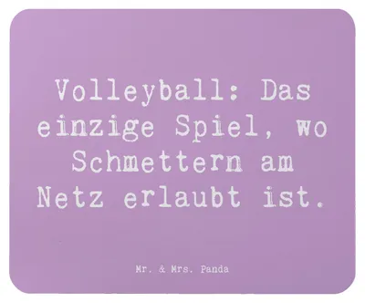 Produktbild von Mr. & Mrs. Panda Mousepad Spruch Volleyball Schmettern - Lavendeltraum - Geschenk, Mauspad, Punkte, Mouse Pad, Sportler Geschenke, Sportart, laptop, pc, Teamsport, Netz