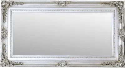 Produktbild von Casa Padrino Barock Spiegel Silber - Rechteckiger Antik Stil Wandspiegel - Wohnzimmer Spiegel - Garderoben Spiegel - Prunkvolle Barock Möbel