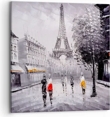 Produktbild von Bild auf Leinwand - Leinwandbild - Architektur Paris Eiffle Frankreich - 70x70cm - Wand Bild - Wanddeko - Leinwanddruck - Bilder - Kunstdruck - Leinwand bilder - Wandkunst - AC70x70-2961