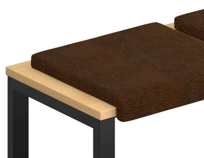 Image de vidaXL Coussins de banquette, 4 pièces, similicuir, couleur marron, profondeur 35 cm