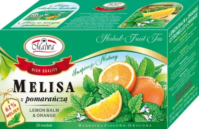 Productafbeelding van Malwa Melisa met Sinaasappel, 40 gram (20 x 2 gram)