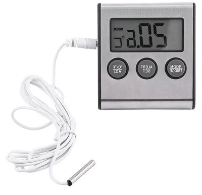 Image de Thermomètre LCD pour réfrigérateur avec aimant et socle, pour le réfrigérateur et le congélateur - Affichage précis de la température