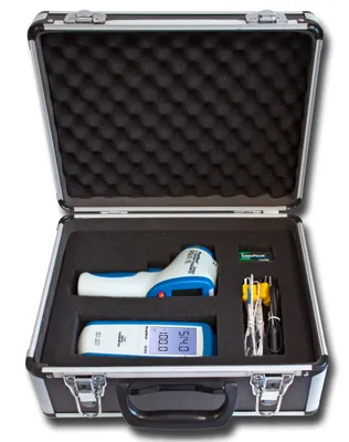 Produktbild von PeakTech P 8104 – Messgeräte-Set im Koffer, Temperatur- & Taupunkt-Messung, Hygrometer & Thermometer