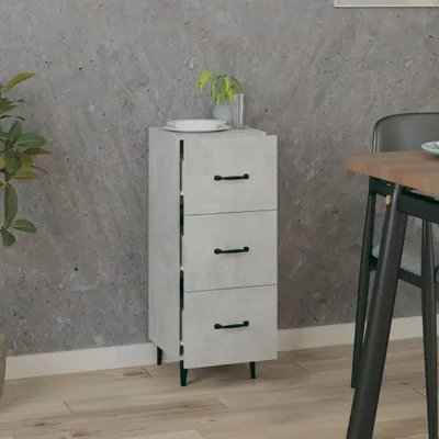 Produktbild von vidaXL Sideboard Betongrau 34,5x34x90 cm Holzwerkstoff