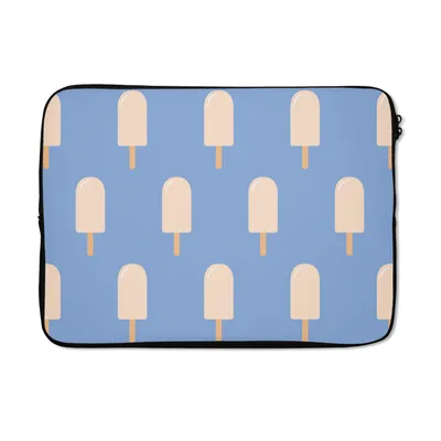 Produktbild von MuchoWow® Laptop Hülle 13 Zoll Eiscreme - Muster - Blau Laptoptasche - Laptophülle - Sleeve - Rundumschutz