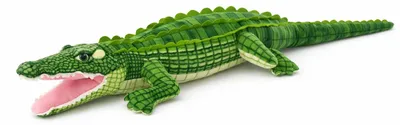 Immagine prodotto di Grande coccodrillo di peluche verde, 100 cm - Mascotte a forma di alligator, peluche XXL
